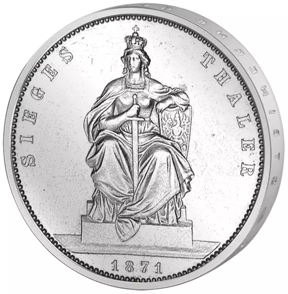 Vereinstaler Preußen Siegestaler König Wilhelm I. 1871