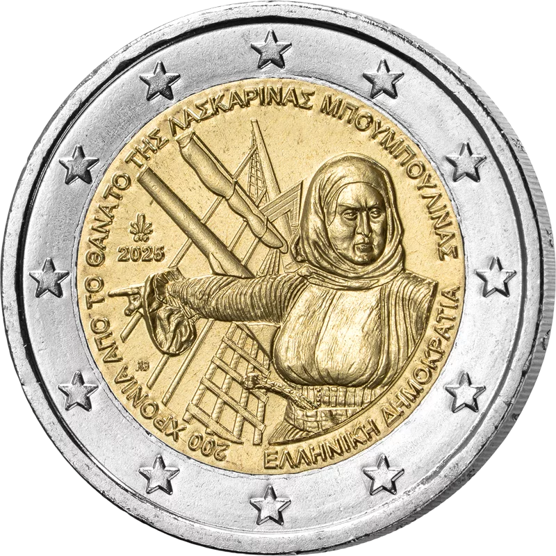 2 Euro Griechenland 200. Todestag Laskarina Bouboulina 2025