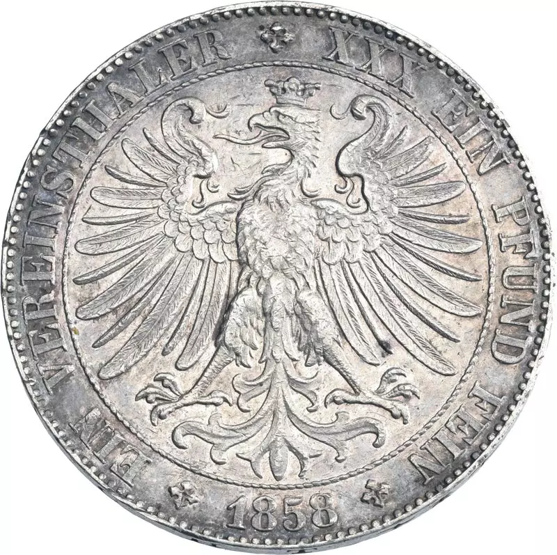 Vereinstaler  Frankfurt Freie Reichsstadt 1858