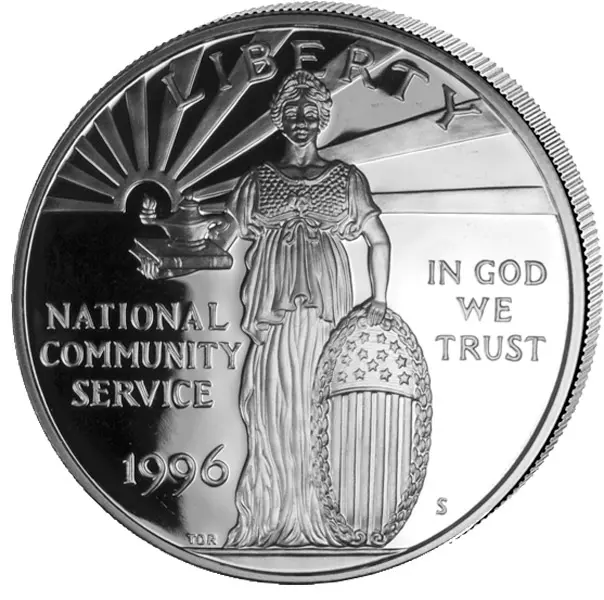 1 Dollar USA National Community Service 1996