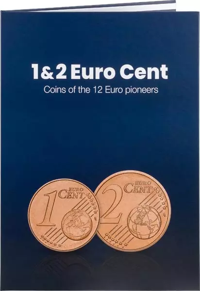 12 x 1 und 2 Cent Set im Sammelalbum