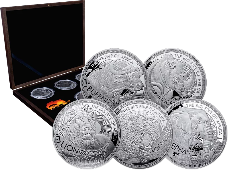 5 x 25 Francs Burundi Big 5 of Africa 2025