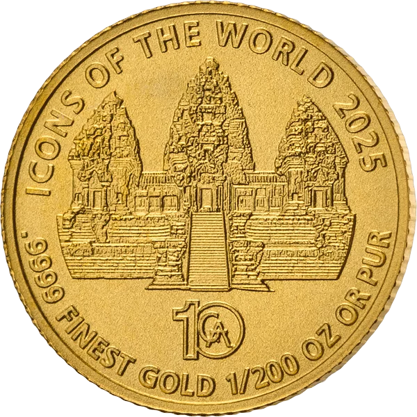 1/200 Unze Gold Ruanda Icons of the World - Angkor Wat 2025 1/200 Unze Gold Ruanda Icons of the World - Angkor Wat 2025