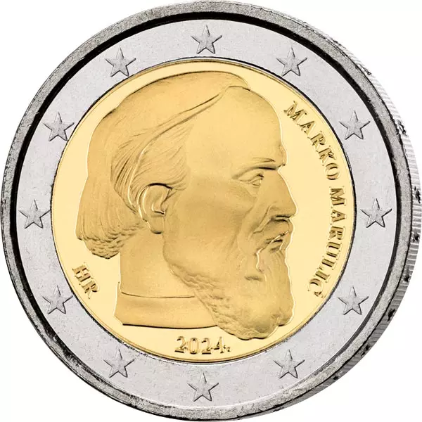 2 Euro Numisbrief Kroatien 500. Todestag Marco Marulic 2024