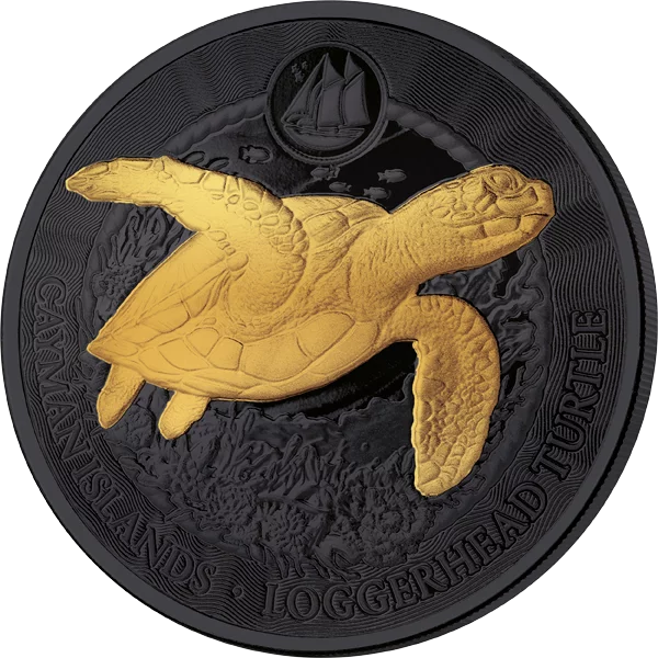 1 Dollar Kaimanninseln Schildkröte 2025 Golden Enigma Edition