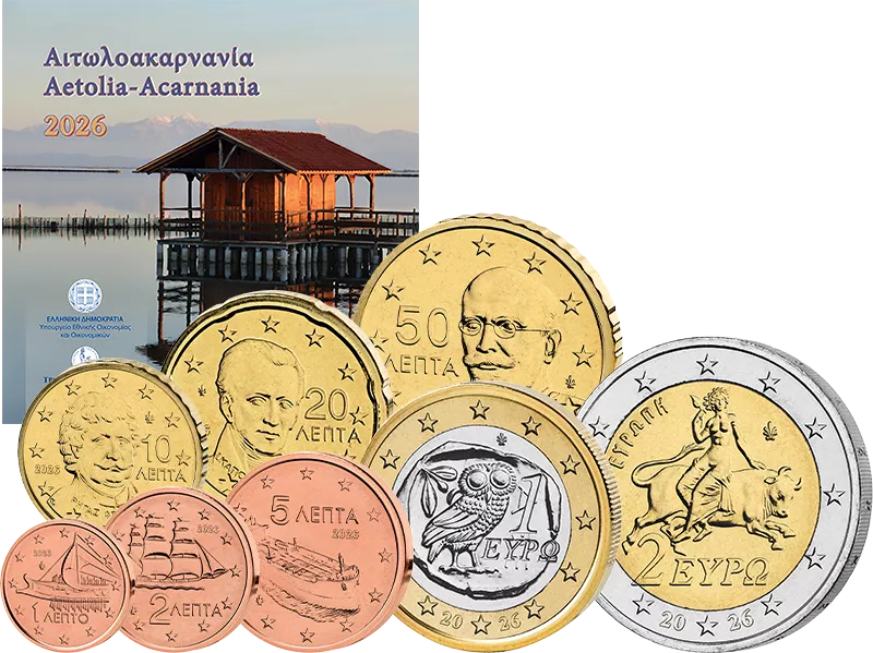 Euro-Kursmünzensatz Griechenland Aetolia-Acarnarnia 2026