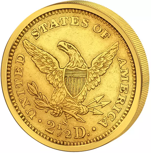 2 1/2 Dollars USA Liberty-Kopf 1840-1907