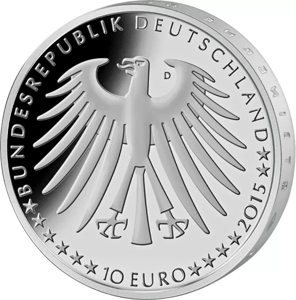 10 Euro Gedenkmünze BRD Grimms Märchen Dornröschen 2015 Stempelglanz