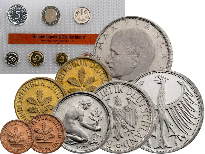 BRD Kursmünzen-Serie 1971