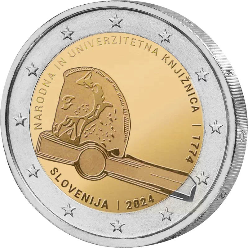 2 Euro Numisbrief Slowenien 250 Jahre National- und Universitätsbibliothek 2024