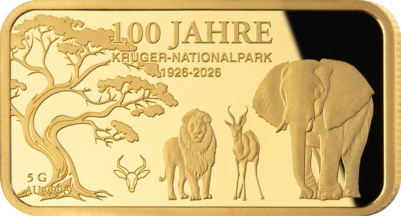 Goldbarren 200. Geburtstag Paul Kruger 2025