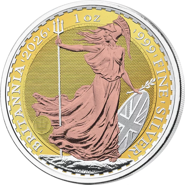 2 Pounds Großbritannien Britannia 2026 Triple Gold Edition