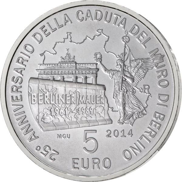 5 Euro San Marino 25 Jahre Mauerfall 2014