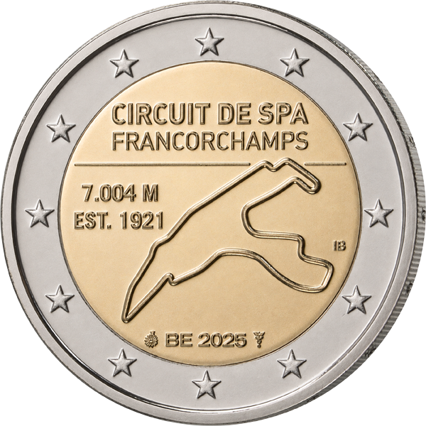2 Euro Numisbrief Belgien Rennstrecke Spa-Francorchamps 2025