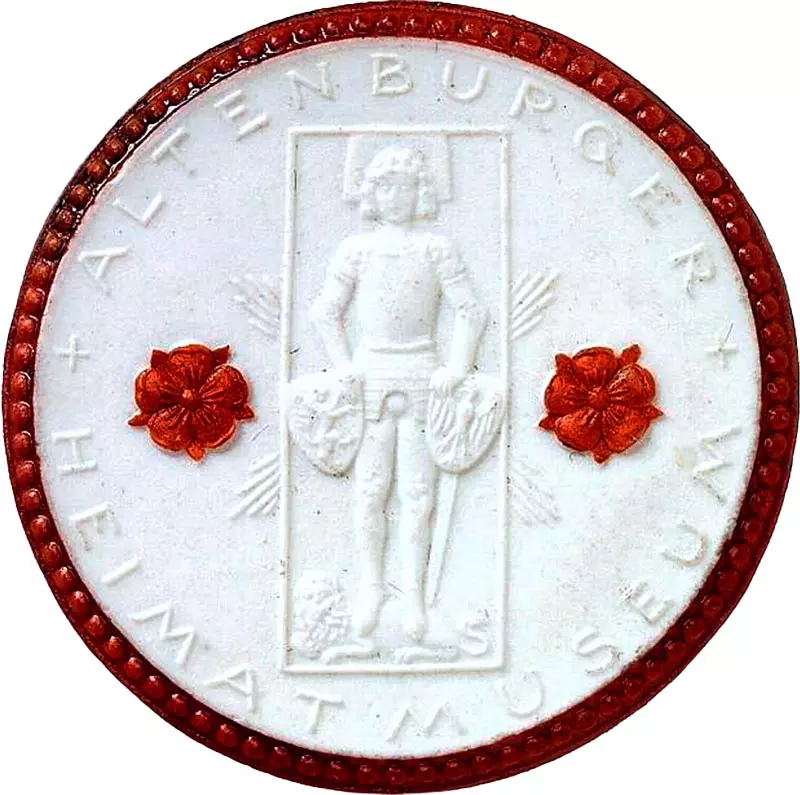 Porzellanmedaille Altenburg auf das Heimatmuseum