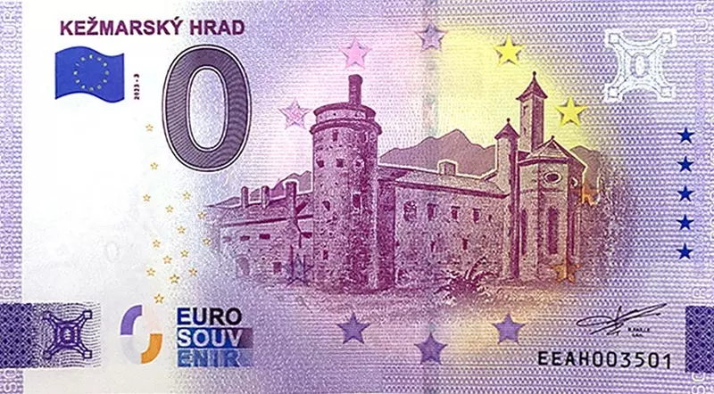 0-Euro-Banknote Slowakei Schloss Kezmarok 2023