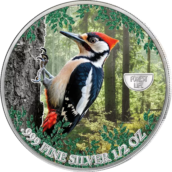 500 Francs Kamerun Mysterious Rhodium Forest Life - Specht 2026