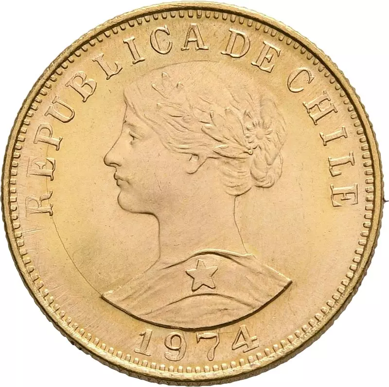 50 Pesos Chile Liberty 1926 - 1974