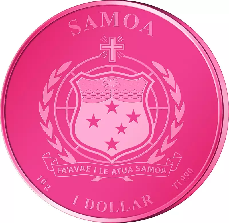 1 Dollar Samoa Titanmünzen Bunte Tierwelt - Rosakakadu 2024