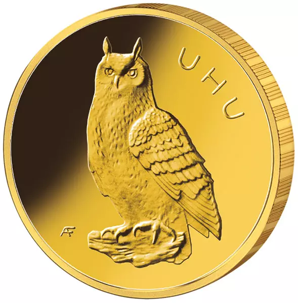 20 Euro BRD Heimische Vögel Uhu 2018 Stempelglanz
