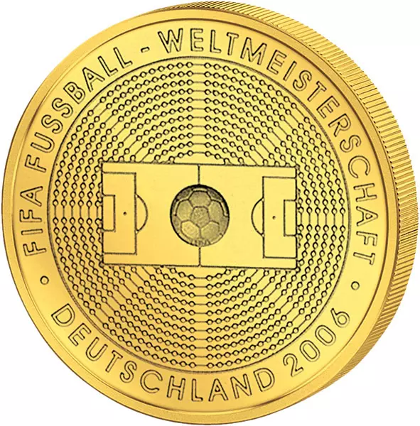 100 Euro BRD FIFA Fußball WM 2006 Stempelglanz