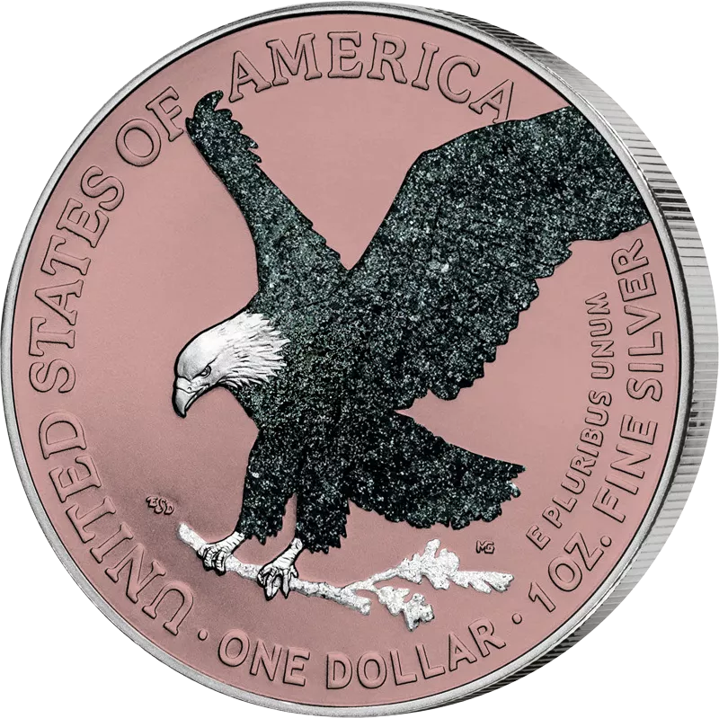 1 Dollar USA Eagle 2026 Premium Eagle Selection mit Rosegold und Diamant-Kristallen 2026