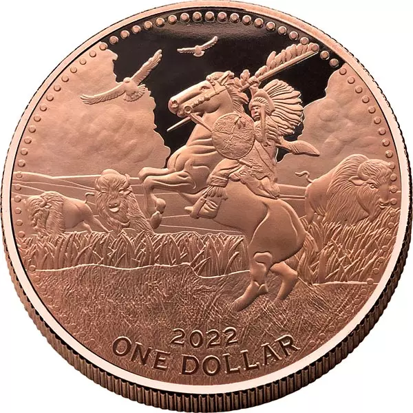 1 Dollar USA Mesa Grande Bison Hunter 2022