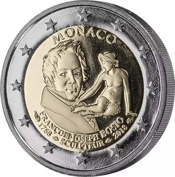 2 Euro Monaco 250. Geburtstag von Francois-Joseph Bosio 2018