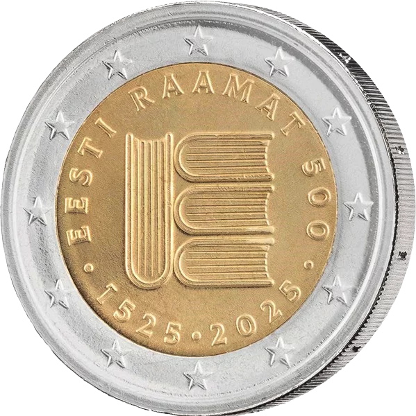 2 Euro Estland 500 Jahre Textdruck 2025 im Blister