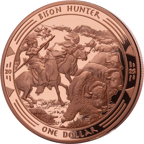 1 Dollar Oglala-Lakota-Sioux Legacy of Sioux - Bison Hunter 2025 1 Dollar Oglala-Lakota-Sioux Legacy of Sioux - Bison Hunter 2025