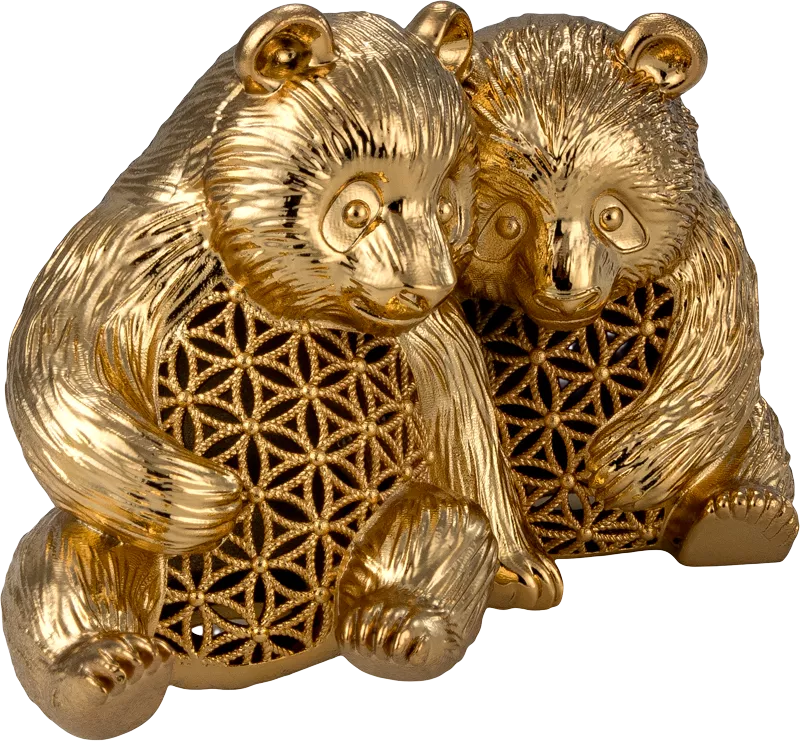 200 Francs Guinea Filigree Panda 3D-Sculpture 2026