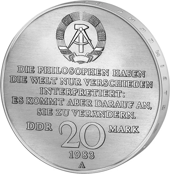 20 Mark DDR Karl Marx 1983 Vorzüglich