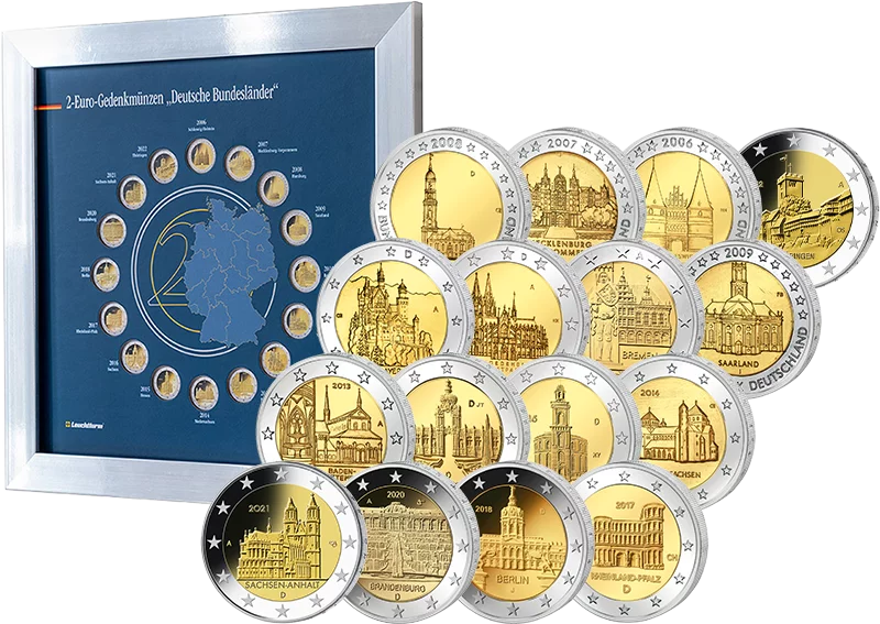 Set 16 x 2 Euro BRD Bundesländer 2006-2022