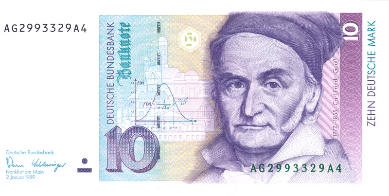 10 DM BRD Gedenkbrief zur Erstausgabe Carl Friedrich Gauß 1991