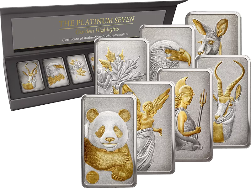 7 x 1.000 Francs Gabun The Platinum Seven-Golden Highlights 2026