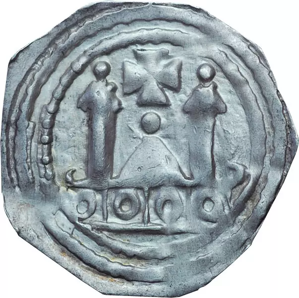 Pfennig Salzburg Erzbischof Adalbert III. Prinz von Böhmen 1168-1200