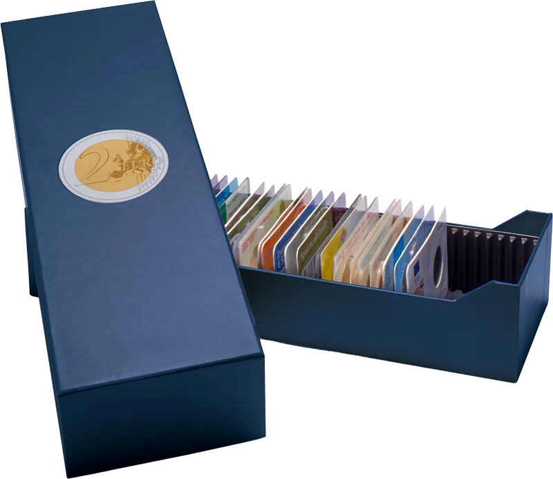 Archivbox Logik für 40 2-Euro-Münzen in Coin Cards
