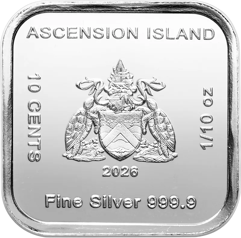 1/10 Unze Square Coin Bars Ascension Island Schiff 2026