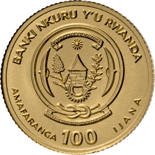 100 Francs Ruanda African One - Berggorilla 2022