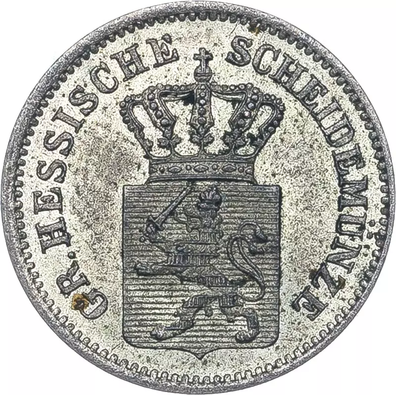 1 Kreuzer Hessen-Darmstadt Großherzog Ludwig III. 1858 - 1872
