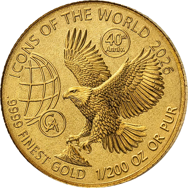 1/200 Unze Gold Ruanda Icons of the World - 40 Jahre American Eagle 2026