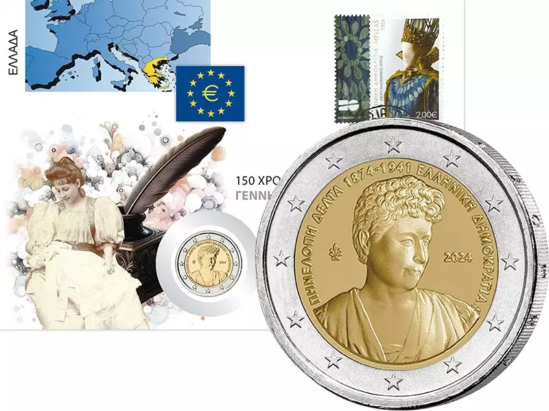 2 Euro Numisbrief Griechenland 150. Geburtstag Penelope Delta 2024