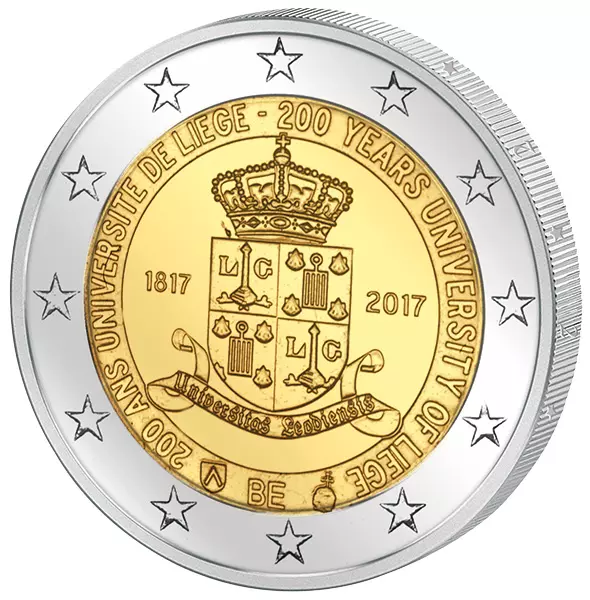 2 Euro Belgien 200 Jahre Universität Lüttich 2017