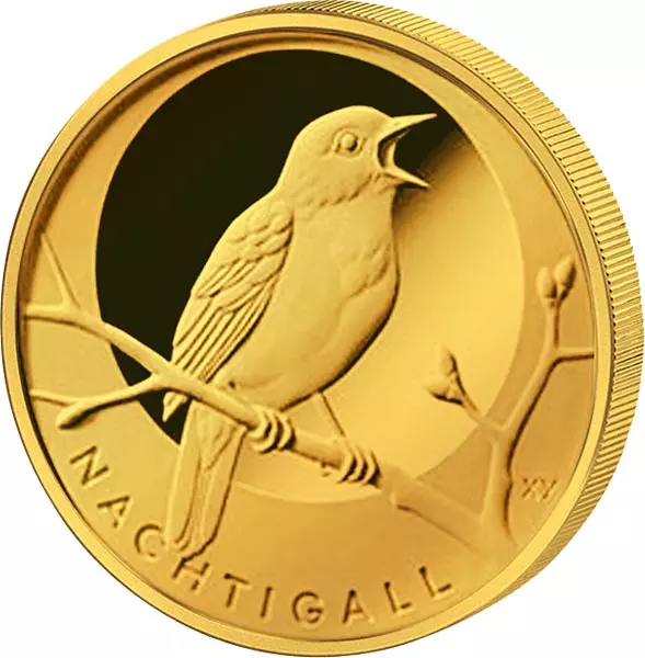 20 Euro BRD Heimische Vögel Nachtigall 2016 Stempelglanz