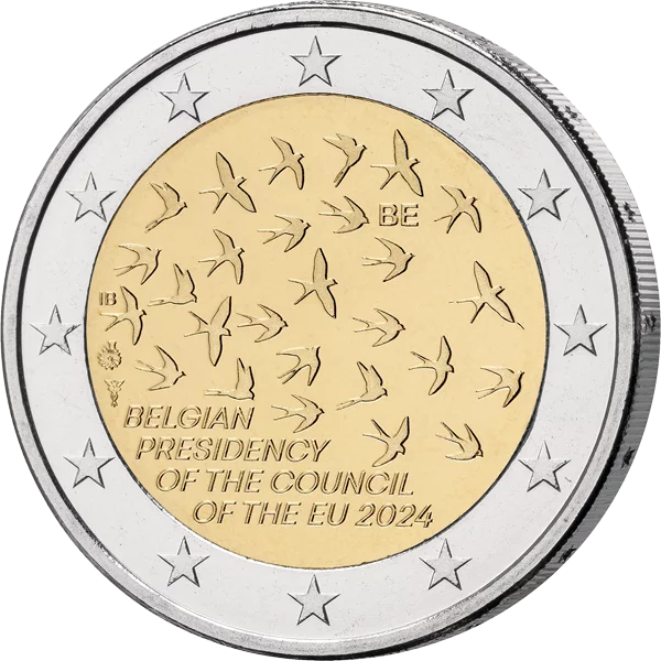 2 Euro Numisbrief Belgien EU-Ratspräsidentschaft 2024