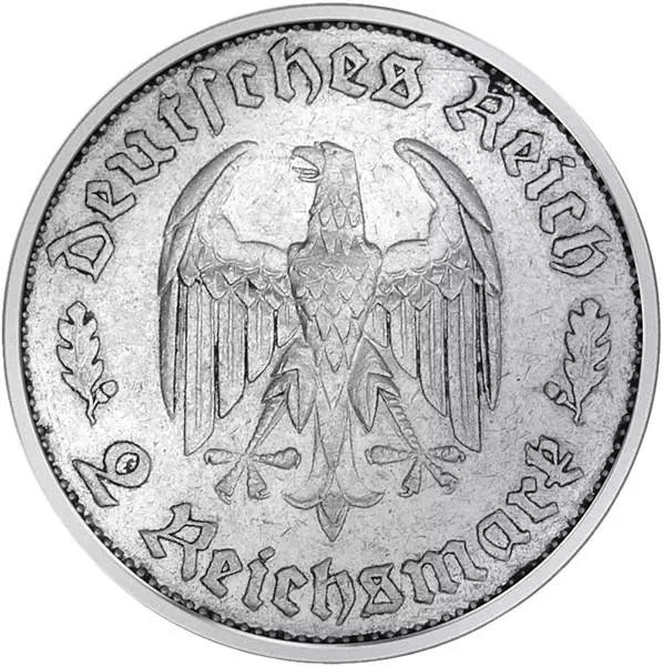 2 Reichsmark Drittes Reich Friedrich Schiller 1934 sehr schön