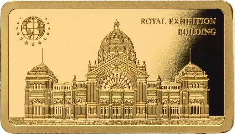 Goldbarren Unified Nations Welterbestätten - Königliches Ausstellungsgebäude Melbourne 2024