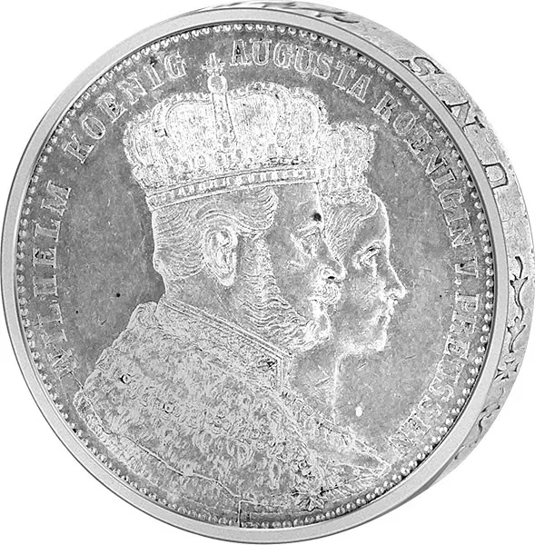 Vereinstaler Preußen Krönungstaler König Wilhelm I. und Königin Augusta 1861