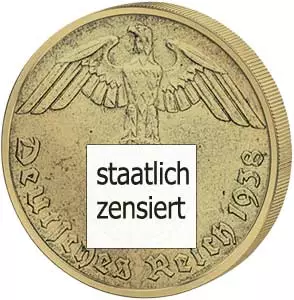 10 Reichspfennig Drittes Reich Hakenkreuz 1936-1939