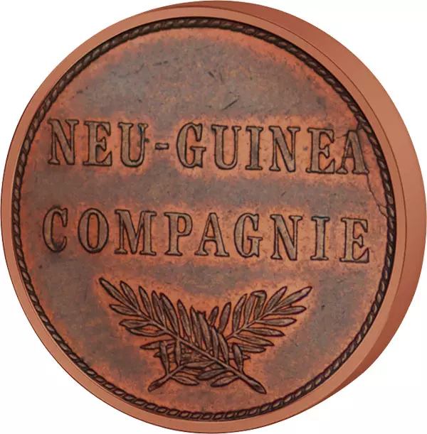 2 Pfennig Deutsch-Neuguinea Palmzweige 1894 sehr schön